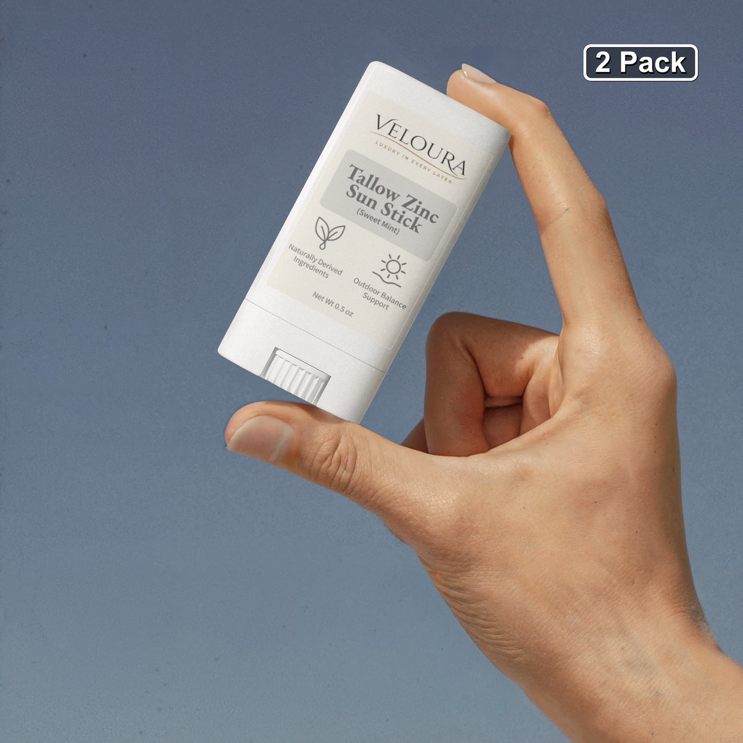 Veloura 2 Pack Tallow Zinc Sun Stick