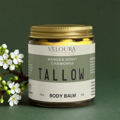 Veloura Manuka Honey Chamomile Tallow Body Balm