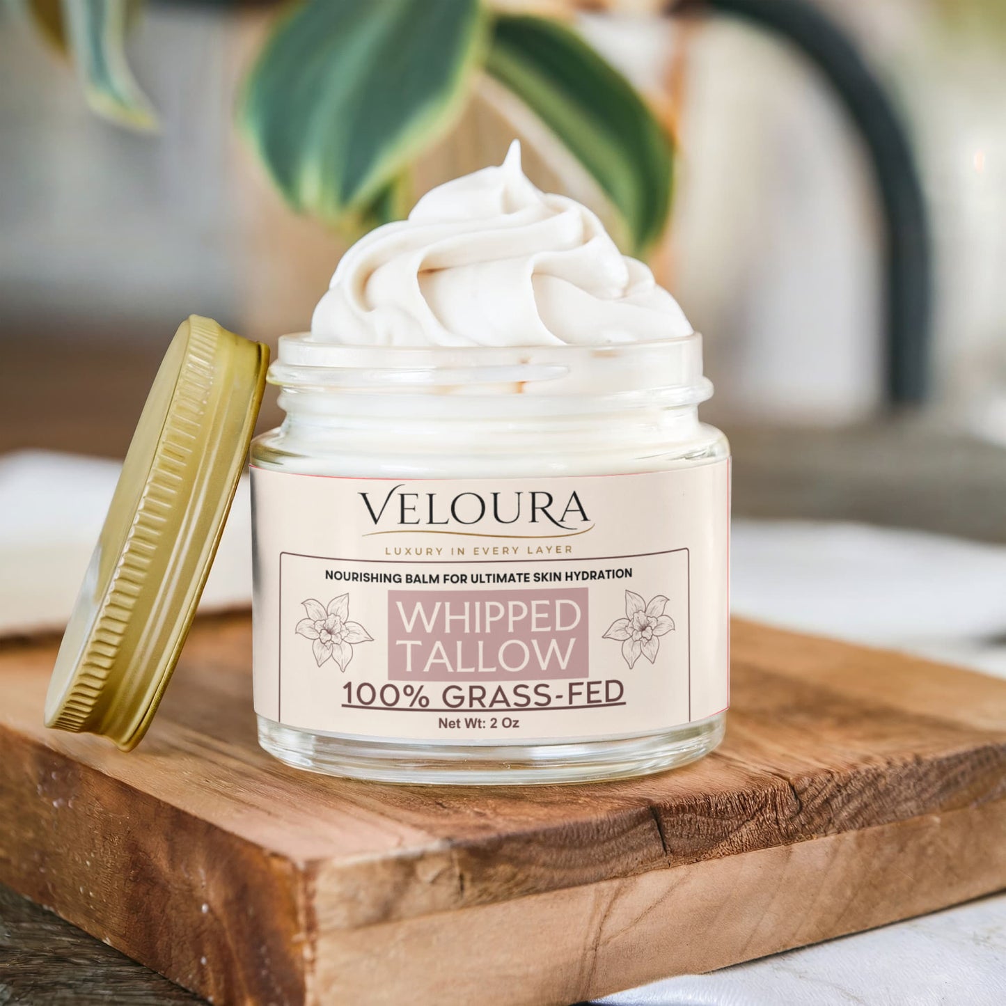 Veloura Whipped Grass-Fed Tallow Balm – Vanilla Bean