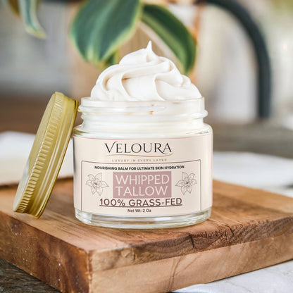 Veloura Whipped Grass-Fed Tallow Balm – Vanilla Bean